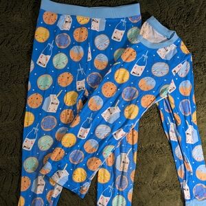 Little Sleepies Blue Cookie and Milk Pajama Set Bamboo Long Sleeve